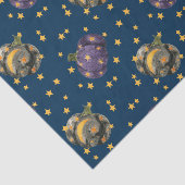 Wasserfarbe Pumpkin Stars Muster Halloween Seidenpapier (Ausschnitt)