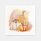 Wasserfarbe Pumpkin Trio Papier Napkin Serviette (Vorderseite)