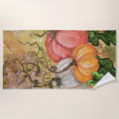 Wasserfarbe Pumpkins Beach Handtuch (Vorderseite)