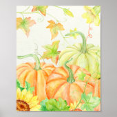 Wasserfarbe Pumpkins Poster (Vorne)