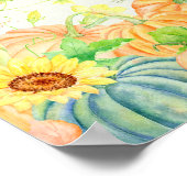 Wasserfarbe Pumpkins Poster (Ecke)