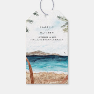 Wasserfarbe Punta Cana Tropical Beach Geschenkanhänger