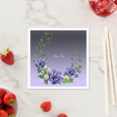 Wasserfarbe Purple Blumen Napkins Serviette (Beispiel)