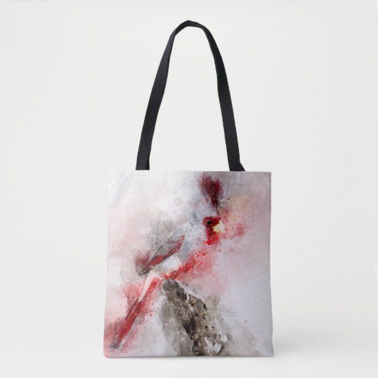 Wasserfarbe Pyrrhuloxia Tasche (Vorderseite)