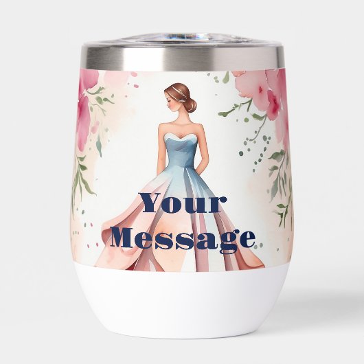 Wasserfarbe Quinceanera Feier (Vorderseite)