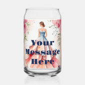 Wasserfarbe Quinceanera Feier Dosenglas (Rückseite)