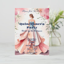 Wasserfarbe Quinceanera Feier