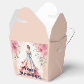 Wasserfarbe Quinceanera Feier Geschenkschachtel (Geöffnet)