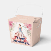 Wasserfarbe Quinceanera Feier Geschenkschachtel (Vorderseite)