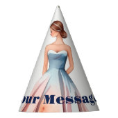 Wasserfarbe Quinceanera Feier Partyhütchen (Vorderseite)
