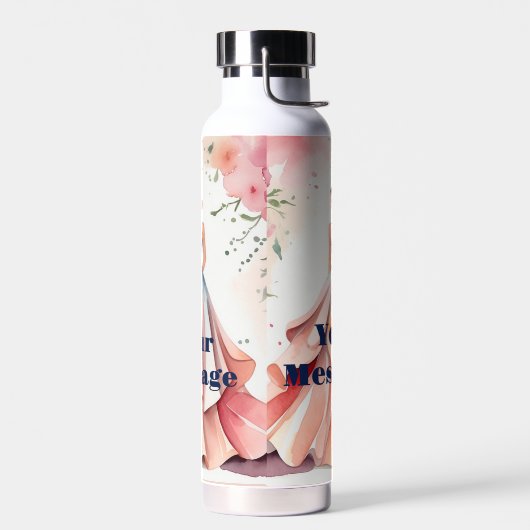 Wasserfarbe Quinceanera Feier Trinkflasche (Links)