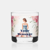 Wasserfarbe Quinceanera Feier Whiskyglas (Rückseite)