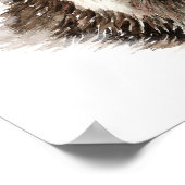 Wasserfarbe Raccoon Kisses Funny Liebe Herz Poster (Ecke)