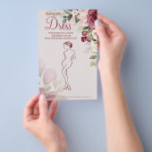 Wasserfarbe Ratet das Dress Brautparty Spielkarte Flyer (Handgriff)