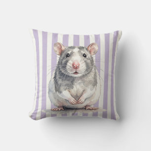 Wasserfarbe-Ratten-Kissenbezug Kissen