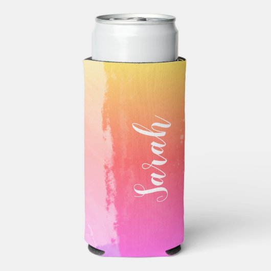 Wasserfarbe Regenbogen Bachelorette Bash Selters Dosenkühler (Seltzer Rückseite)