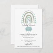 Wasserfarbe Regenbogen Blue Baby Boy Dusche Einladung (Vorne/Hinten)