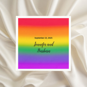 Wasserfarbe Regenbogen Gay Pride Abendessen Napole Serviette