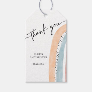 Wasserfarbe Regenbogen Kinderdusche Danke, dass ih Geschenkanhänger