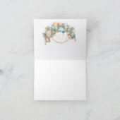 Wasserfarbe Regenbogen Luft Ballon Babydusche Dankeskarte (Innenseite)