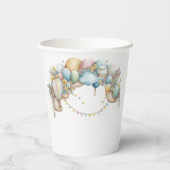 Wasserfarbe Regenbogen Luft Ballon Babydusche Pappbecher (Rückseite)