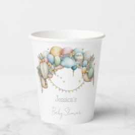 Wasserfarbe Regenbogen Luft Ballon Babydusche Pappbecher