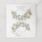 Wasserfarbe Regenbogen Luft Ballon Babydusche Platzkarte (Außenseite Aufgefaltet)