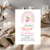 Wasserfarbe Regenbogen Strawberry Babydusche Einladung