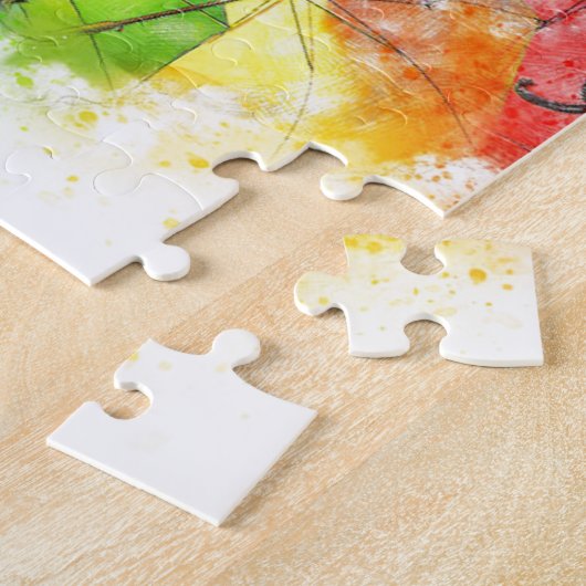 Wasserfarbe-Regenschirm-abstraktes Muster Puzzle (Seite)