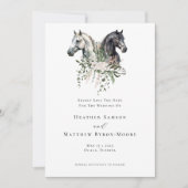 Wasserfarbe Reittiere Hochzeit Save The Date (Vorderseite)