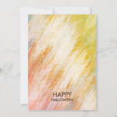 Wasserfarbe Retro Skelett Halloween Art Einladung (Rückseite)