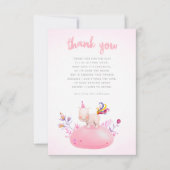 Wasserfarbe Rhino Unicorn Kindermädchen Dusche Dan Einladung (Vorderseite)