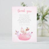 Wasserfarbe Rhino Unicorn Kindermädchen Dusche Dan Einladung (Stehend Vorderseite)