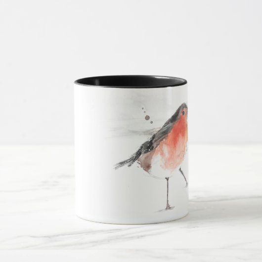 Wasserfarbe Robin Bird Tasse (Zentrum)