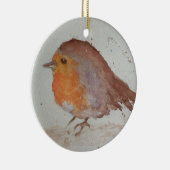 Wasserfarbe Robin Keramik Ornament (Rechts)