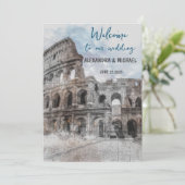 Wasserfarbe Rom, Italien Einladung (Stehend Vorderseite)