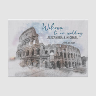 Wasserfarbe Rom, Italien Seidenpapier