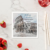 Wasserfarbe Rom, Italien Serviette (Beispiel)