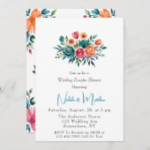 Wasserfarbe Romance Hochzeitscouchdusche Einladung (Vorne/Hinten)