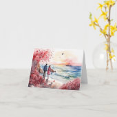 Wasserfarbe Romantisch Karte (Gelbe Blume)