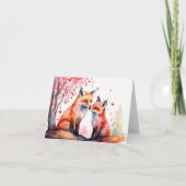 Wasserfarbe Romantisch Karte (Vorderseite)