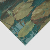 Wasserfarbe Romantische Elegante "Lake Swan" Seidenpapier (Detail)