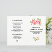 Wasserfarbe Romantische Rose Gedeckte Hochzeiten (Stehend Vorderseite)