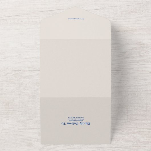 Wasserfarbe Romantische Sommerhochzeit All In One Einladung (Außenbereich)