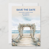 Wasserfarbe Romantische Sommerhochzeit Save The Date (Vorderseite)