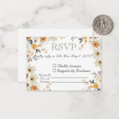 Wasserfarbe Romantische Wildblumen UAWG Mitteilungskarte (Vorderseite/Rückseite Beispiel)