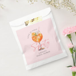 Wasserfarbe Rosa Aperol Spritz Brautparty Geschenktütchen