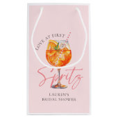 Wasserfarbe Rosa Aperol Spritz Brautparty Kleine Geschenktüte (Rückseite)