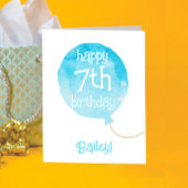 Wasserfarbe Rosa Ballon Kinder Glückliche Geburtst Karte