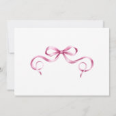 Wasserfarbe Rosa Band Baby Sprinkle Einladung (Rückseite)